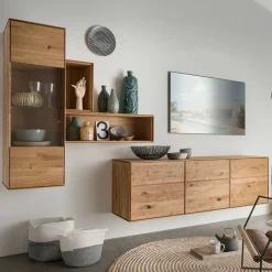 Wohnen Wohnwände<TV Wohnwand Set massiv - Sinta (vierteilig)