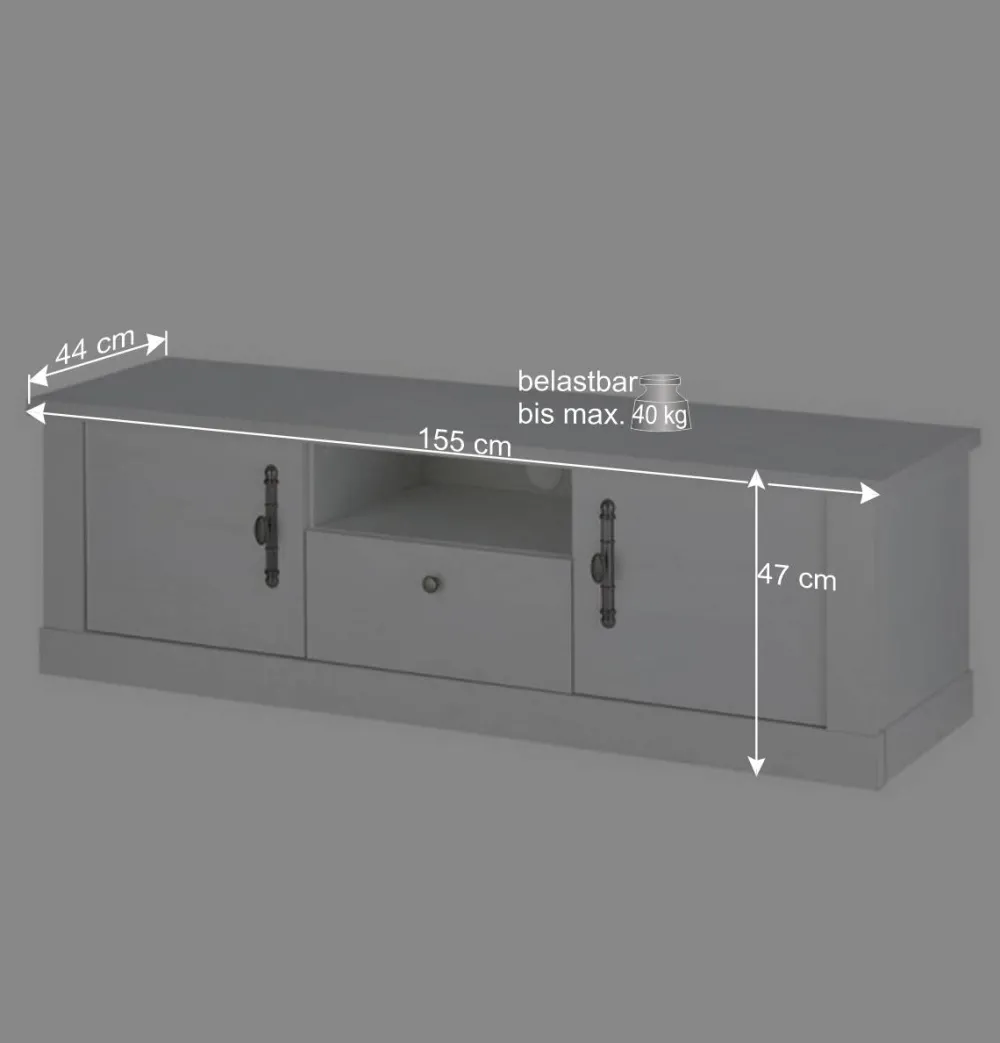 Wohnen Wohnwände<TV Wohnwandkombination 295 cm breit - Liancos (vierteilig)