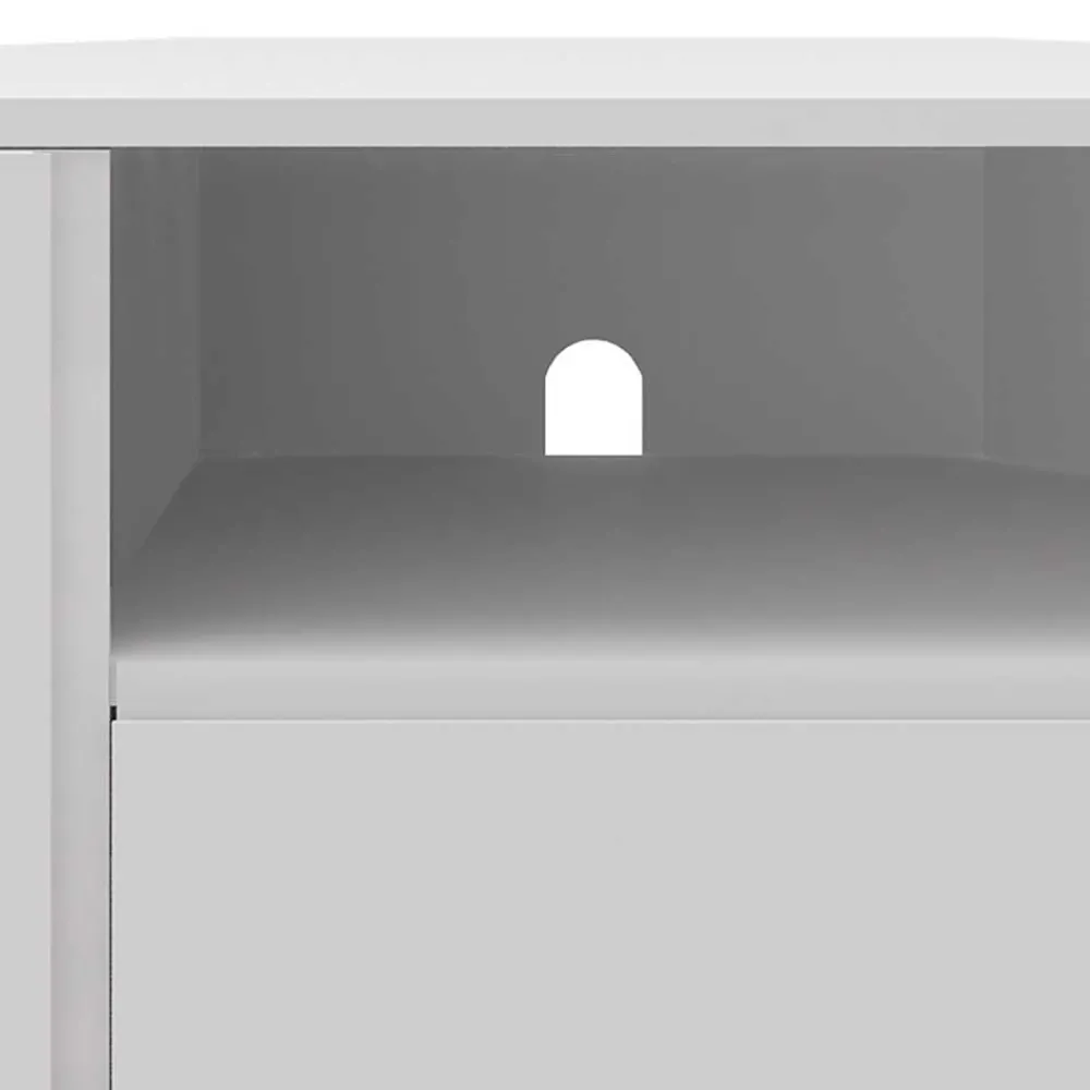 Wohnen Tv & Hifi-Möbel|Lowboards<TV-Board für die Ecke in Weiß & Gold - Patinca