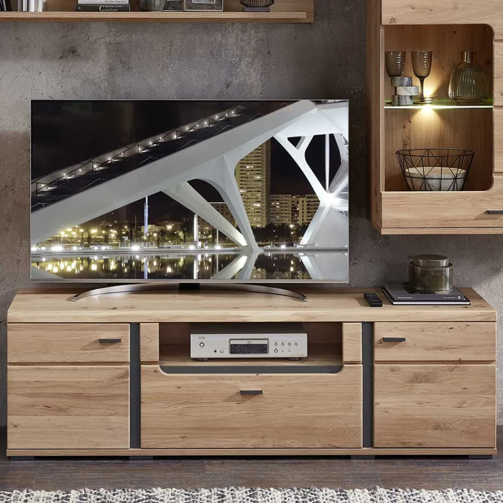 Wohnen Tv & Hifi-Möbel|Lowboards<TV-Element in Esche und Wildeiche - Mattadore