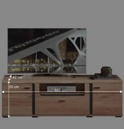 Wohnen Tv & Hifi-Möbel|Lowboards<TV-Element in Esche und Wildeiche - Mattadore
