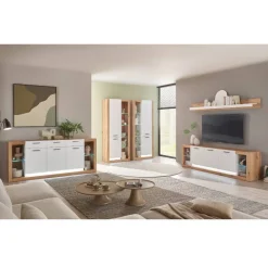 Wohnen Wohnwände<TV-Lowboard & Wandboard Set - Adejano (zweiteilig)