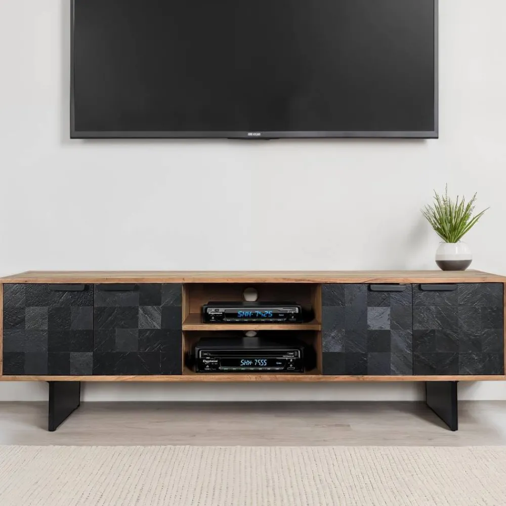 Wohnen Tv & Hifi-Möbel|Lowboards<TV-Lowboard aus Akazie Massivholz - Milo