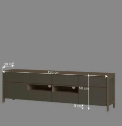 Wohnen Tv & Hifi-Möbel|Lowboards<TV-Unterschrank in Eukalyptus und Eiche Optik - Promo