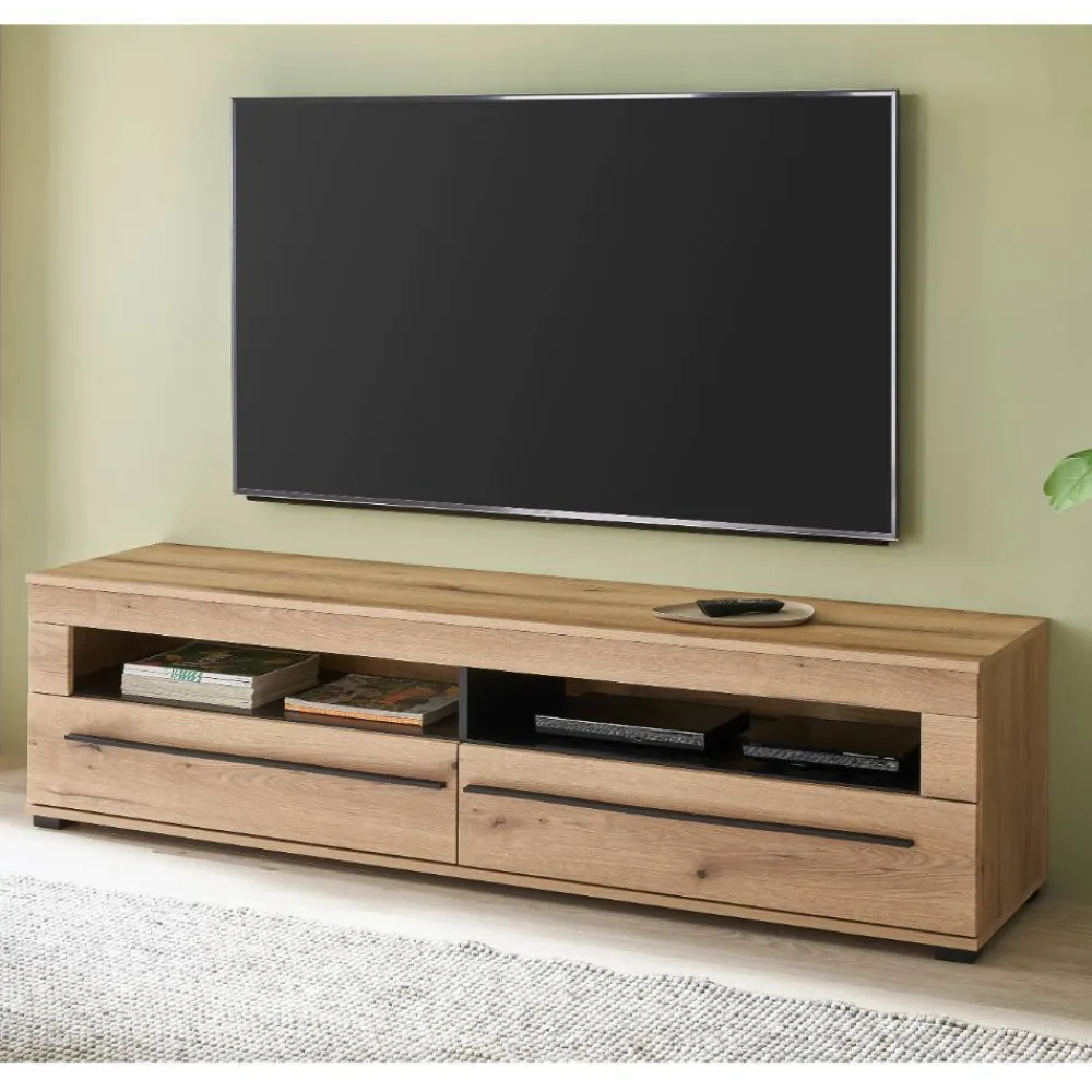 Wohnen Wohnwände<TV-Wohnwand in Holzoptik foliert - Brocus (vierteilig)