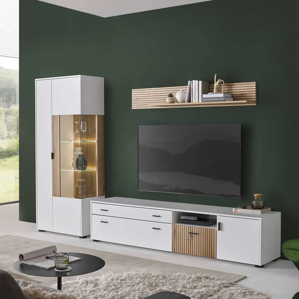 Wohnen Wohnwände<TV-Wohnwand-Möbelset modern - Nenaloro (dreiteilig)