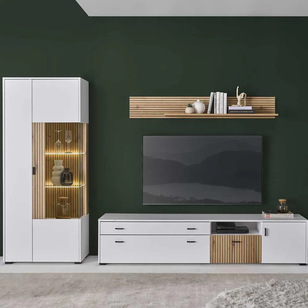 Wohnen Wohnwände<TV-Wohnwand-Möbelset modern - Nenaloro (dreiteilig)