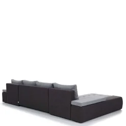 Wohnen Sofas<U-Design Wohnlandschaft in Dunkelgrau und Weiß - Alfonosso