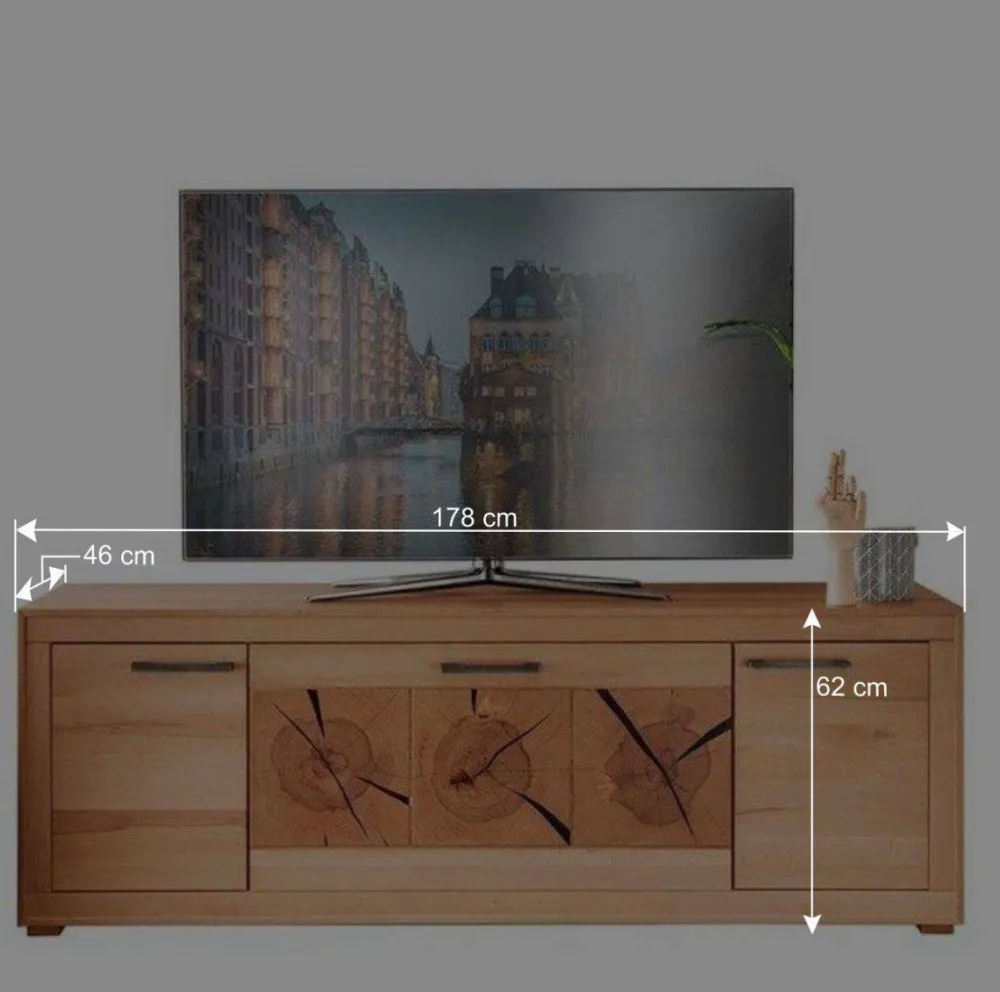 Wohnen Tv & Hifi-Möbel|Lowboards<Unterschrank für den Fernseher aus Kernbuche - Sarosca