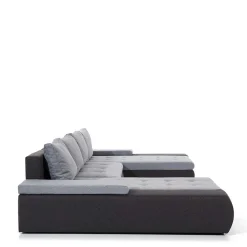 Wohnen Sofas<U-Schlafcouch in Beige und Dunkelbraun - Driften