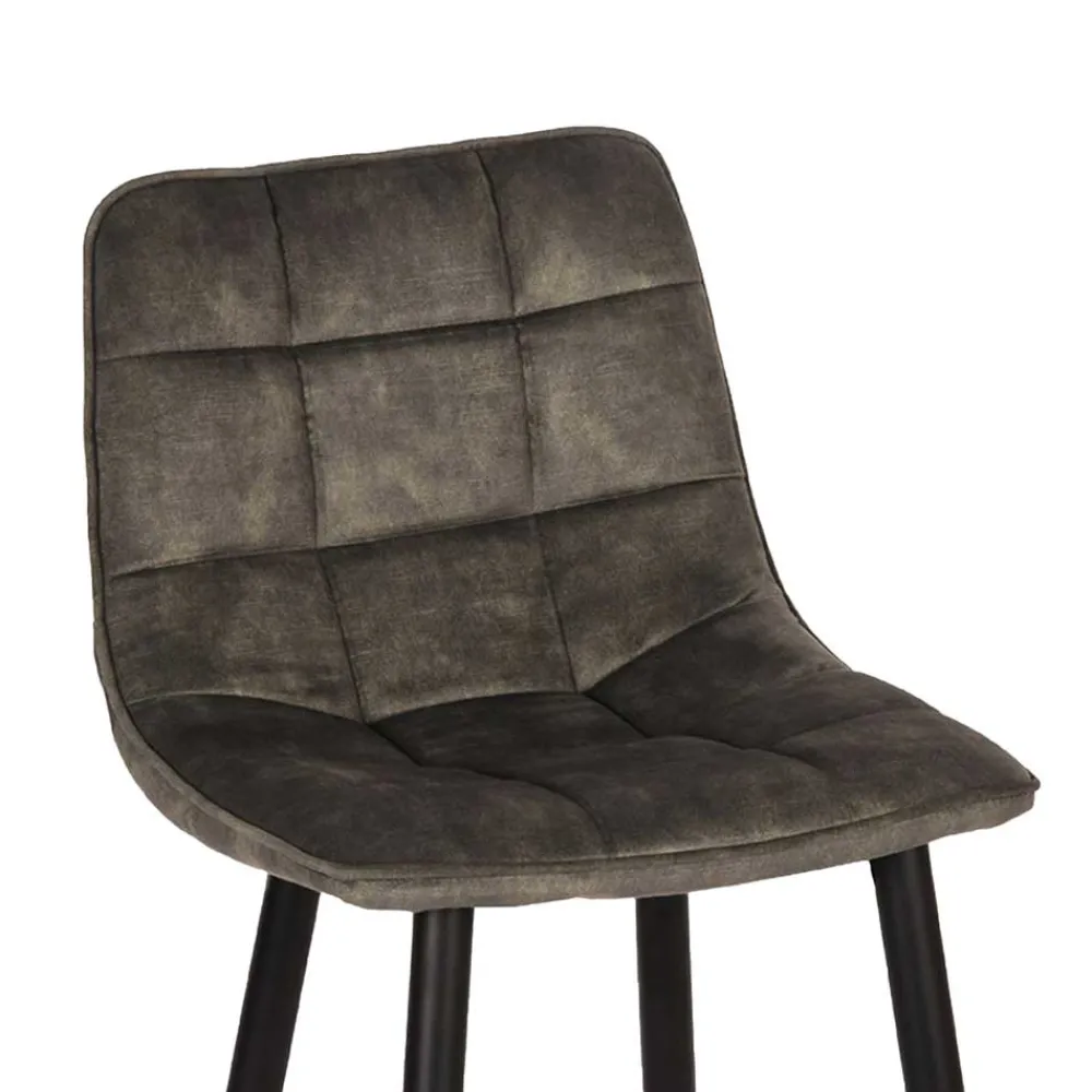 Wohnen Hocker|Stühle<Velours Barstühle in Dunkelgrün - Cremo (2er Set)