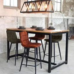 Wohnen Hocker|Stühle<Velours Barstühle in Dunkelgrün - Cremo (2er Set)