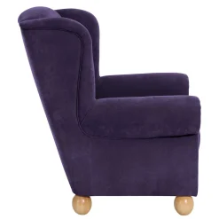 Wohnen Sessel<Velours Ohrensessel in Violett - Sotonio