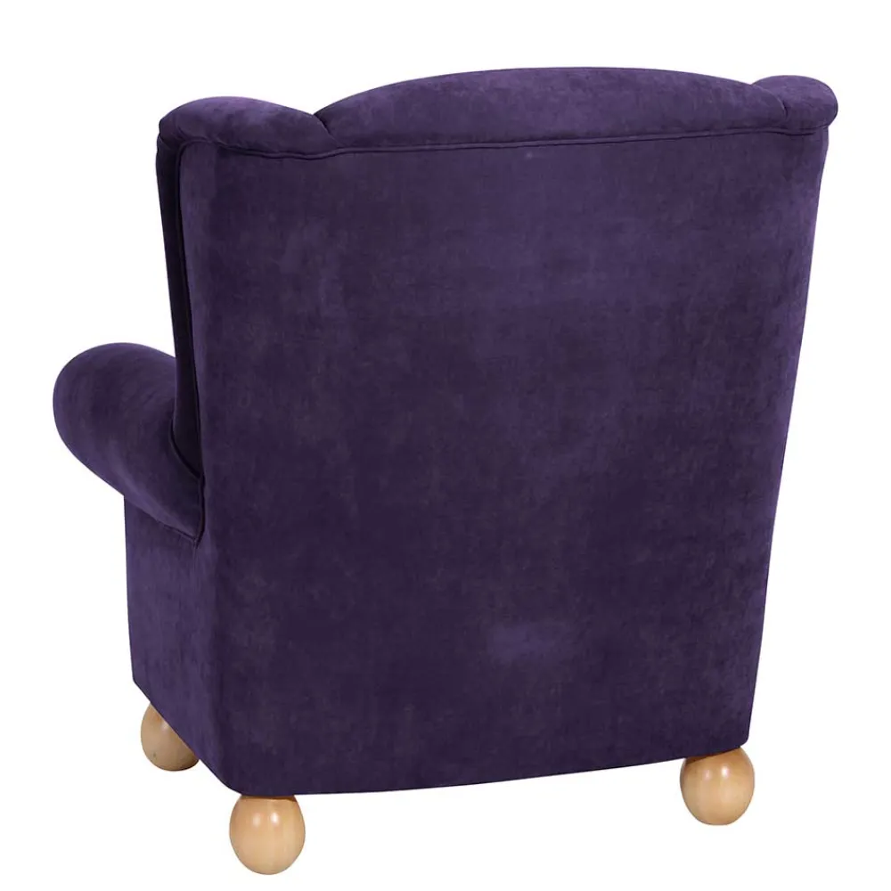 Wohnen Sessel<Velours Ohrensessel in Violett - Sotonio