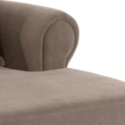 Wohnen Sessel<Velours Polstersessel in Beigegrau - XXL Format - Jerry