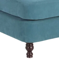 Wohnen Sessel<Velours Polstersessel in Petrol Blau - XXL Format - Karama