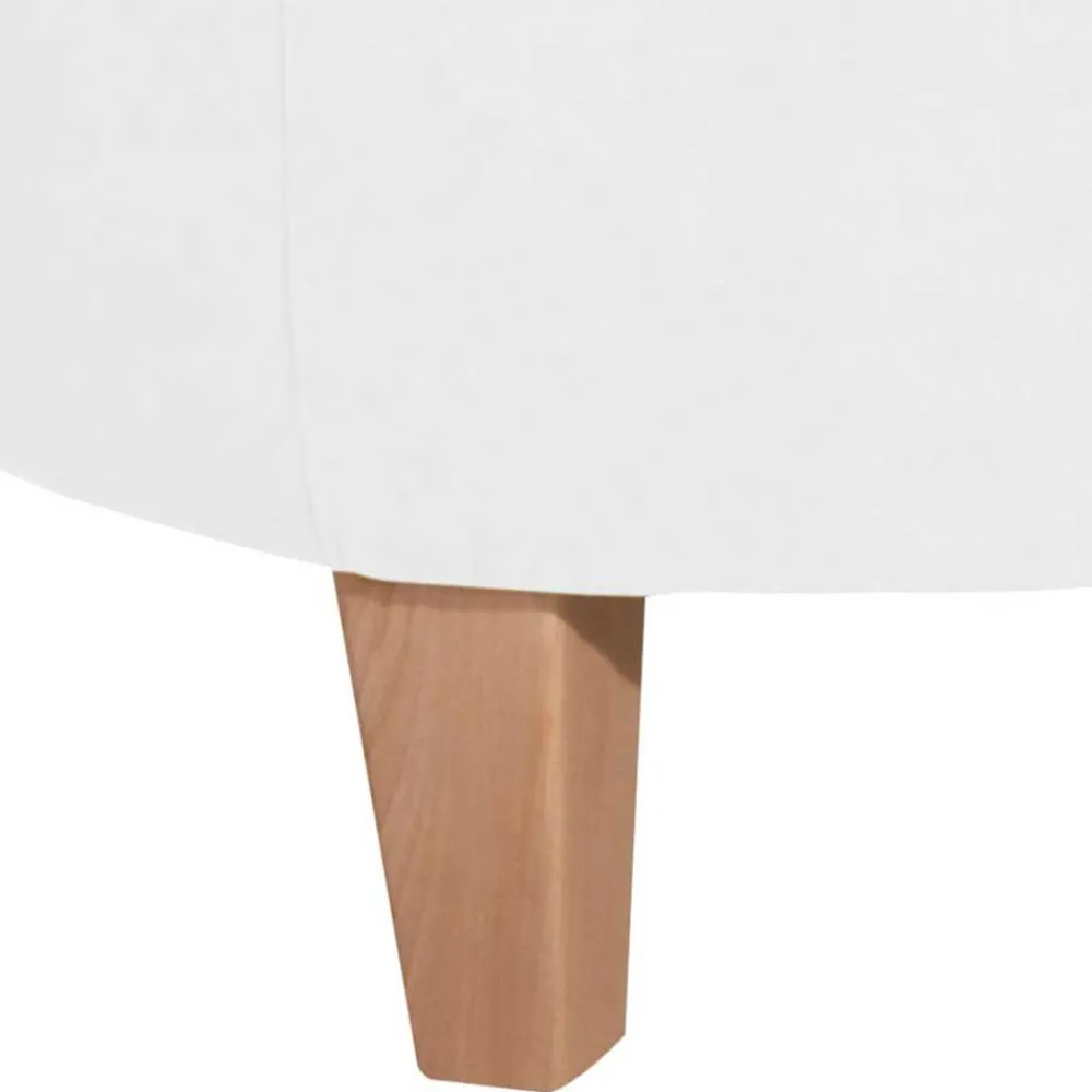 Wohnen Sessel<Velours Polsterssel in Creme und Buche - Potova