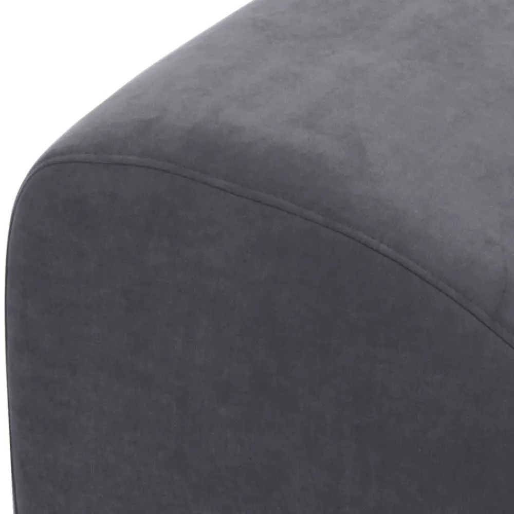 Wohnen Sessel<Velours Sessel in Anthrazit und Nussbaum - Izmael