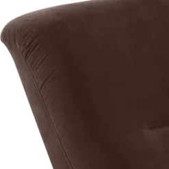 Wohnen Sessel<Velours Sessel in Braun mit Nussbaumfarben - Vastonia