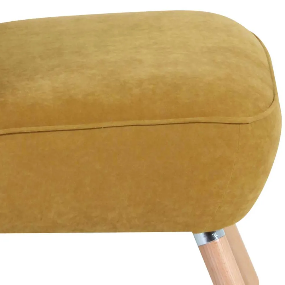 Wohnen Sessel<Velours Sessel in Maisgelb und Buche - Barack
