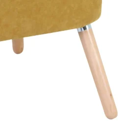 Wohnen Sessel<Velours Sessel in Maisgelb und Buche - Barack