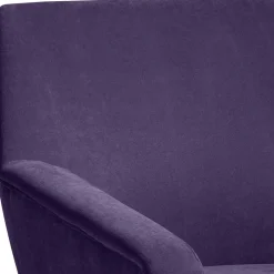 Wohnen Sessel<Velours Sessel in Violett und Buche Natur - Cunnar