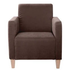 Wohnen Sessel<Velours Wohnzimmersessel in Braun - Dario