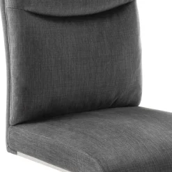 Wohnen Sessel<Velours-Freischwinger in Anthrazit - Vioriga (2er Set)