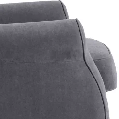 Wohnen Sessel<Velours-Ohrenbackensessel in Anthrazit - Marietta