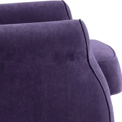 Wohnen Sessel<Velours-Ohrensessel in Violett mit Buche - Antonia
