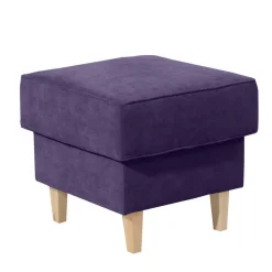Wohnen Sessel<Velours-Ohrensessel in Violett mit Buche - Antonia