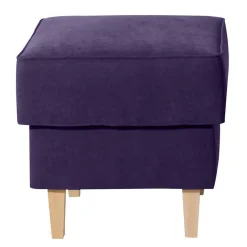 Wohnen Sessel<Velours-Ohrensessel in Violett mit Buche - Antonia