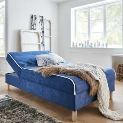 Wohnen Betten<Verstellbare Daybed Polsterliege in Blau Samt - Blackbird