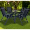 Wohnen Sitzgruppe<Vier Hochlehner & Gartentisch Set - Cadiz (fünfteilig)