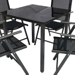 Wohnen Sitzgruppe<Vier Hochlehner & Gartentisch Set - Cadiz (fünfteilig)