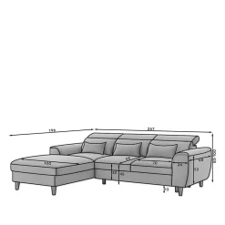 Wohnen Betten|Sofas<Viersitzer Bettcouch in Senfgelb Samt - Defano