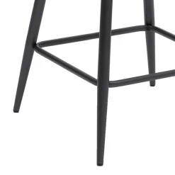 Wohnen Hocker<Vintage Barhocker mit Lehne Dorisa Kunstleder Taupe (2er Set)