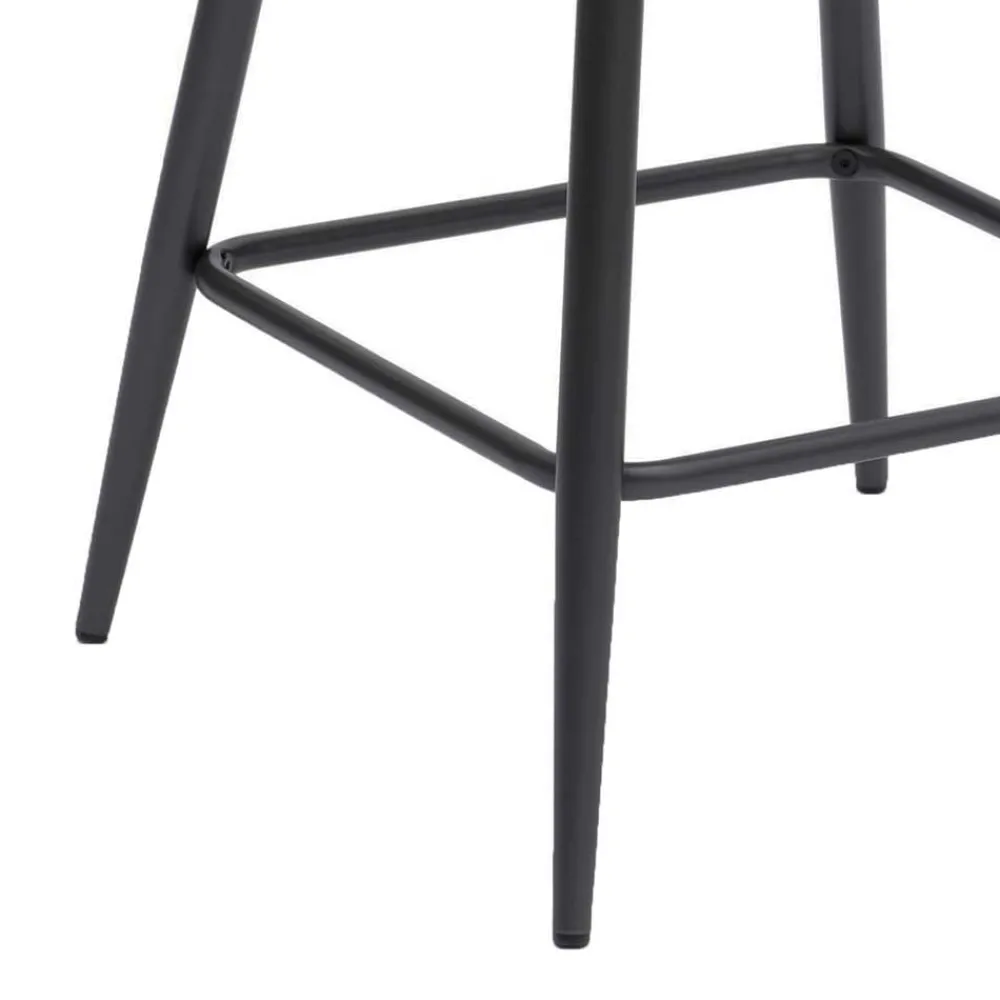 Wohnen Hocker<Vintage Barhocker mit Lehne Dorisa Kunstleder Taupe (2er Set)