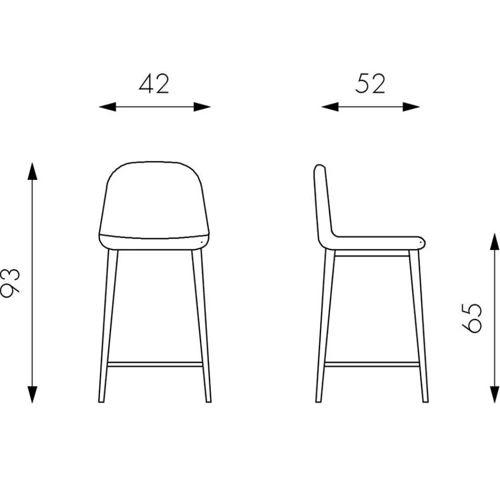 Wohnen Hocker<Vintage Barhocker mit Lehne Dorisa Kunstleder Taupe (2er Set)