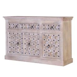 Wohnen Sideboards<Vintage Design Anrichte in White Wash - Uladan