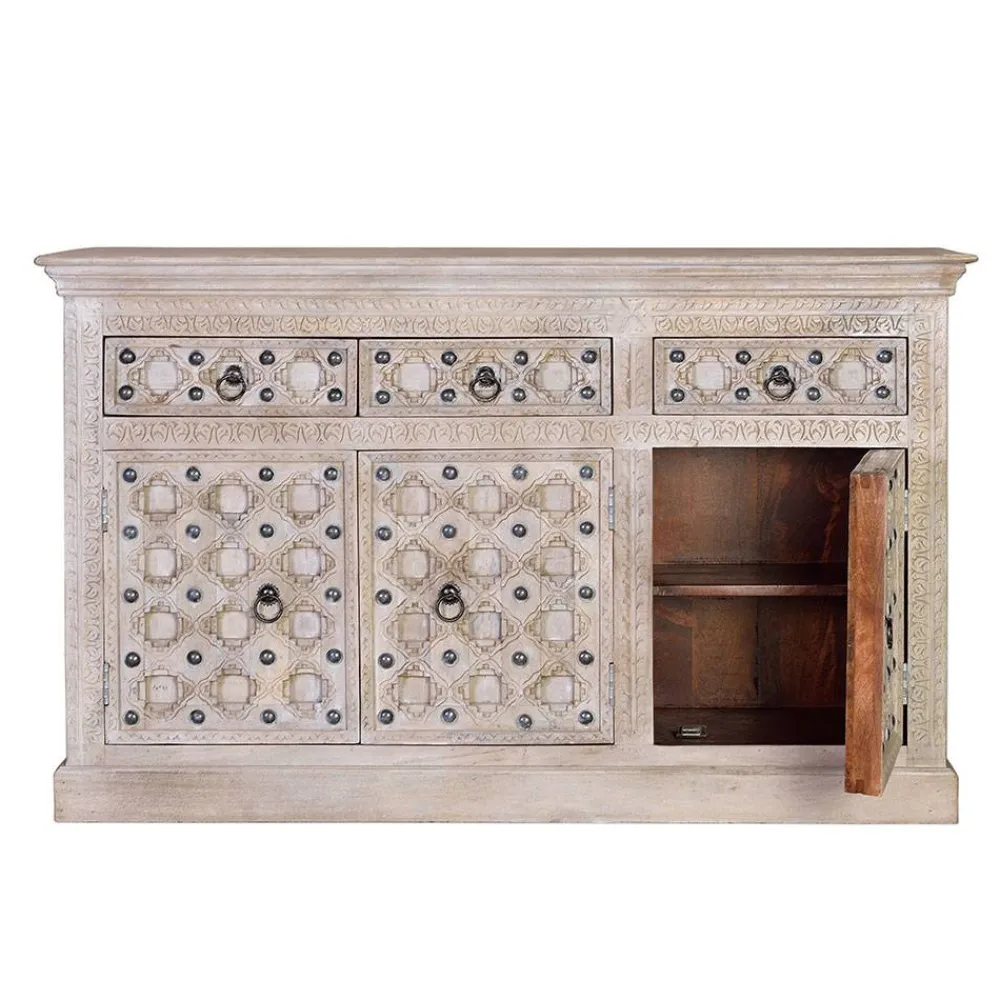 Wohnen Sideboards<Vintage Design Anrichte in White Wash - Uladan