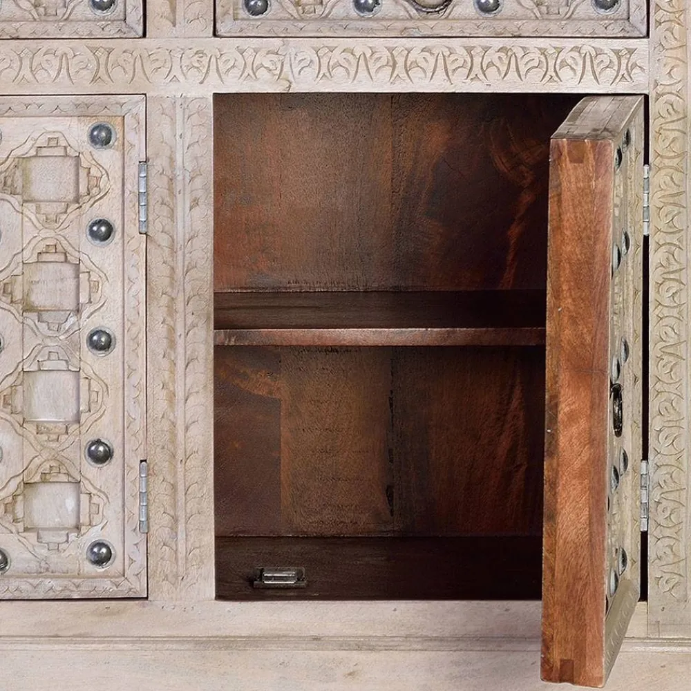 Wohnen Sideboards<Vintage Design Anrichte in White Wash - Uladan