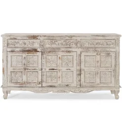 Wohnen Sideboards<Vintage Design Anrichte in Holz White Wash - Perolyn