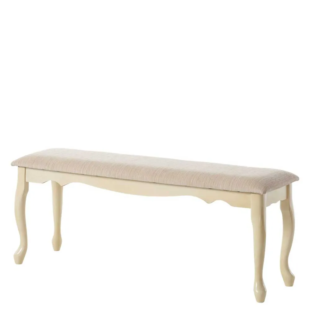 Wohnen Sitzbank<Vintage Design Esstischbank in Creme - Lesnoa