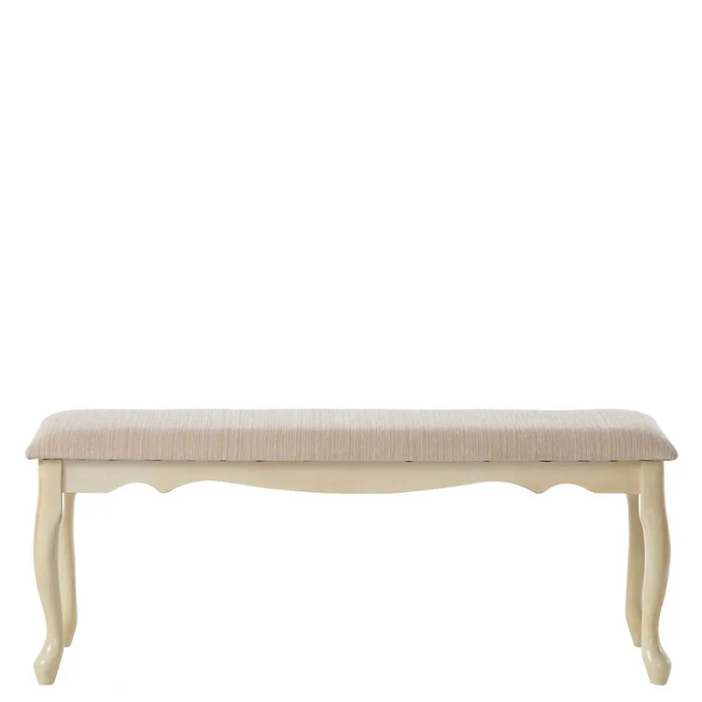 Wohnen Sitzbank<Vintage Design Esstischbank in Creme - Lesnoa
