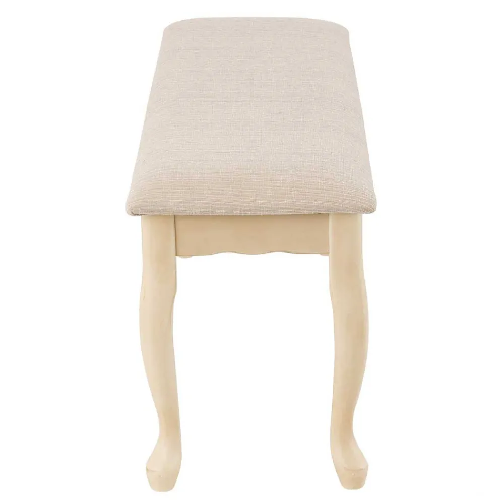 Wohnen Sitzbank<Vintage Design Esstischbank in Creme - Lesnoa