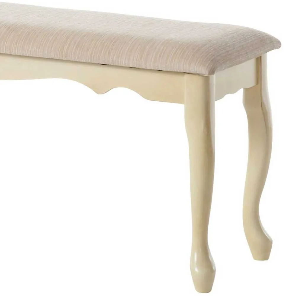 Wohnen Sitzbank<Vintage Design Esstischbank in Creme - Lesnoa