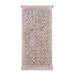 Wohnen Vitrinen<Vintage Design Schrank in White Wash - Uladan