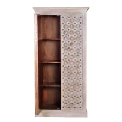 Wohnen Vitrinen<Vintage Design Schrank in White Wash - Uladan