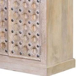 Wohnen Vitrinen<Vintage Design Schrank in White Wash - Uladan
